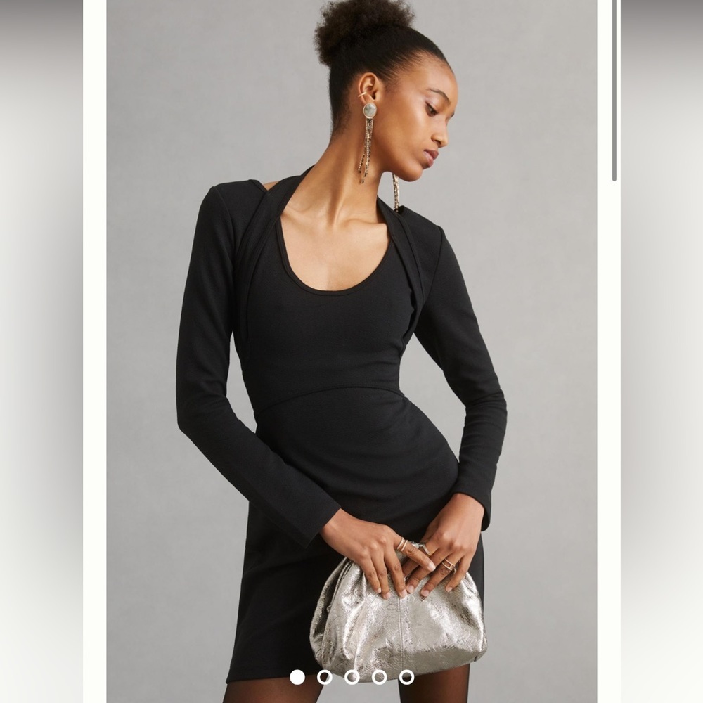 By Anthropologie Long Sleeve Mini Dress Womens Size Small